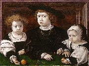 Jan Gossaert Mabuse The Three Children of Christian II of Denmark Sweden oil painting artist